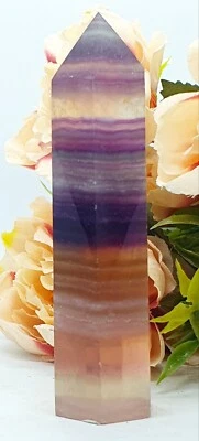 £16 • Buy ***SALE*** Rainbow Fluorite Tower Point Crystal Pink Purple Yellow