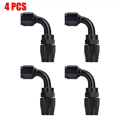 4Pcs 90 Degree AN6/AN8/AN10 CPE Swivel Oil/Fuel/Air/Line Hose End Fitting Elbow • $15.99