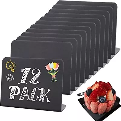 £8.48 • Buy 12 Pcs Mini Chalkboard Signs, Reserved Signs For Tables Small Buffet Menu Black