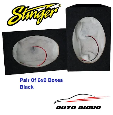 £31.99 • Buy Pair Of 6x9 Stinger MDF Black Enclosure Box Van Car Boat Rear Speaker Shelf