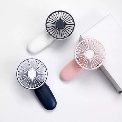 Portable Mini Hand-Held Small 3 Speed Cooler Cooling USB Rechargeable Desk Fan • £3.85