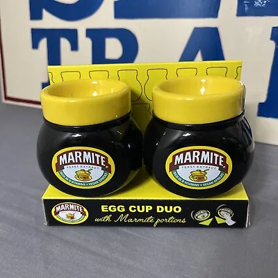 Marmite Egg Cup Duo Set With 2 Marmite Portions (Out Of Date) *BNIB* • £14.99