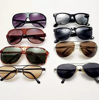 Vintage Mens Aviator/Wayfarer Sunglasses LOT/8 Pair Carbon/AJ Morgan +More • $9.99