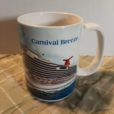 Carnival BREEZE Cruise Ship Souvenir White Coffee Tea Cup Mug  • $14.99