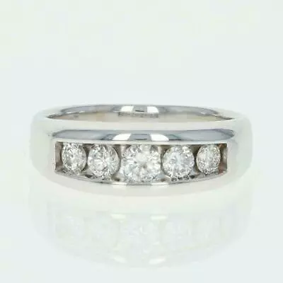 1.50Ct VVS1 White Round Diamond Men Engagement Wedding Ring14K White Gold Finish • $144.51