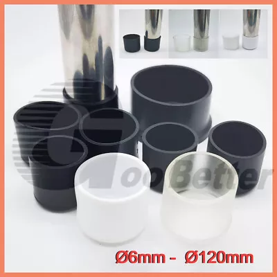 Round Rubber End Cap Caps Tube Pipe PVC Blanking Cover Cap Protect Ø6mm - Ø120mm • £1.43