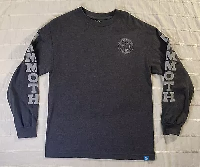 Mammoth Mountain T Shirt Men's Size Medium  Long Sleeve Snowboarding Gray Shirt • $15.99