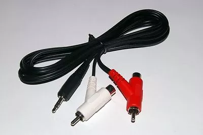 Stereo 3.5mm Mini Jack Plug To 2x Stackable Male & Female  RCA Phono Plugs 1.5m • £3.48