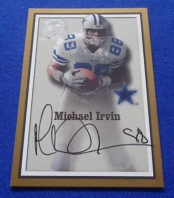 Michael Irvin Autograph Card 2000 Fleer SkyBox Greats Of The Game Dallas Cowboys • $89.98