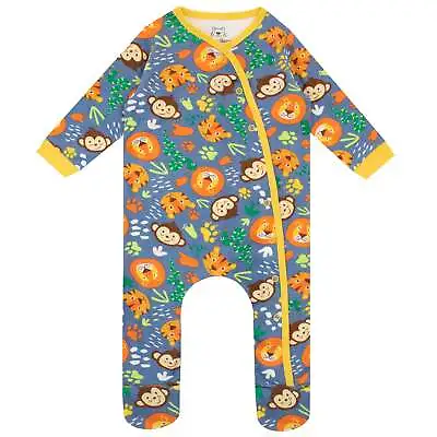 Babygrow Baby Sleepsuit Baby Boy Baby Grow 0-18 Months Monkeys Lions Tigers Gift • £10.99