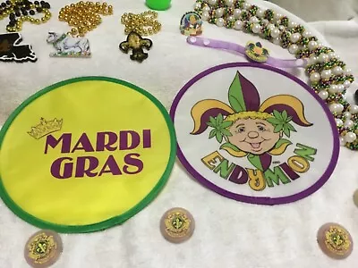 Lot Of 25 Pieces Mardi Gras Rex Endymion Louisiana Fleur De Lis Lights Up Throws • $25