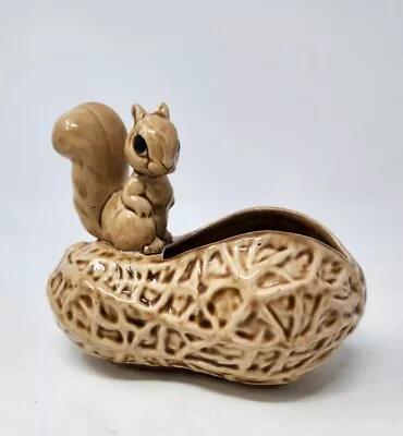 Vintage Brinns Pittsburgh Japan Squirrel Peanut Nut Planter Ceramic Kitschy Cute • $29