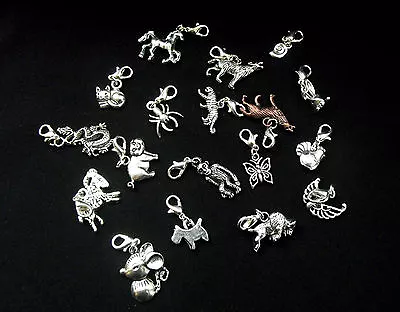 £1.99 • Buy Animal Clip On Charms For Bracelet - Zoo Animals, Pets - Tibetan Silver
