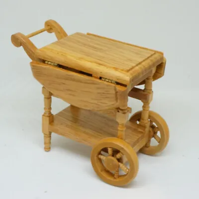 1/12 Dollhouse Miniature Meal Delivery Trolley Dining Room Wooden Furniture • $14.99