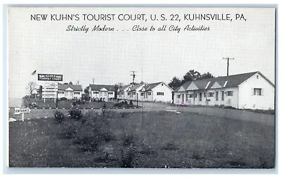 C1940 New Kuhn Tourist Court Kuhnsville Pennsylvania PA Antique Vintage Postcard • $14.98