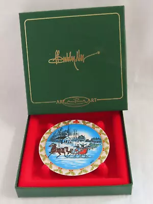 The Sleighride Anna Perenna Art P Buckley Moss Porcelain Ornament - MIB • $16.99