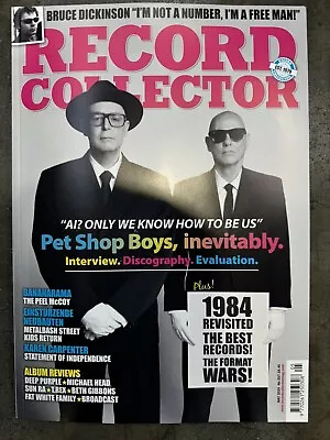 Record Collector Magazine May 2024 Pet Shop Boys Bruce Dickinson + Best Of 1984 • £9