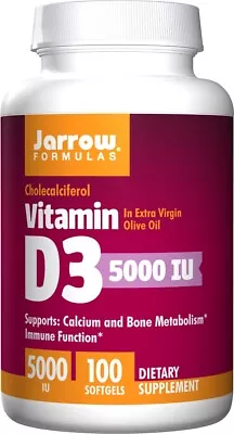 Jarrow Formulas Vitamin D3 5000 IU - 100 Softgels • £18.92
