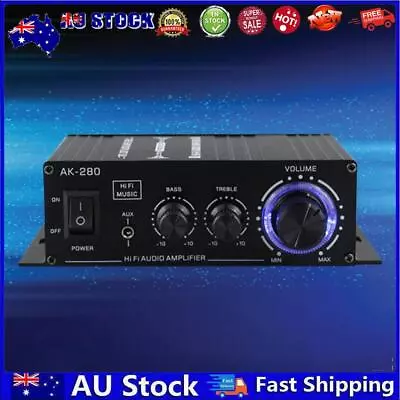 AU AK-280 Audio Power Amplifier 40W+40W Speaker Power Amp Dual Channel Home Thea • $21.47