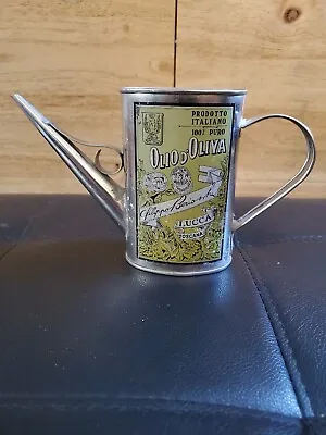 Vintage Olio San Remo D’Oliva Tin Dispenser 100% Pure Virgin Olive Oil Spout Can • $11.99