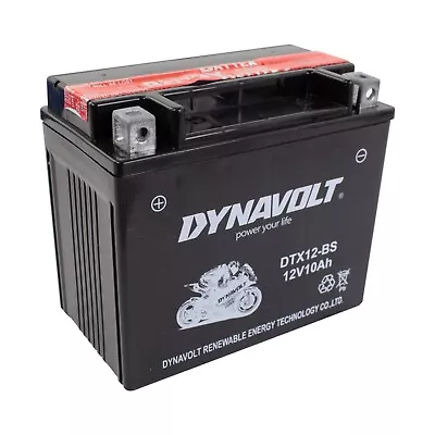 DYNAVOLT DTX12BS Maintenance Free Motorcycle Battery With Fill Pack (YTX12-BS) • £49.99