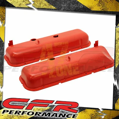 For 65-72 CHEVY BIG BLOCK 396 427 454 ORANGE TALL RECESSED CORNER VALVE COVERS • $76.80