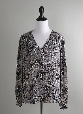 ALICE & TRIXIE Angela George $160 Pebble V-Neck 100% Silk Blouse Top Size Small • $9.99