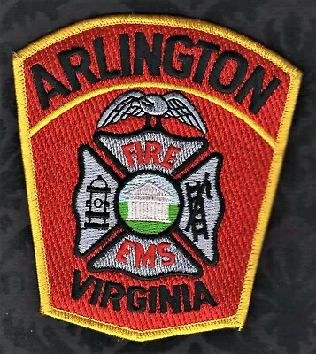 Arlington Virginia Fire Department Patch New Old Stock  Guaranteed Authentic  • $3.95