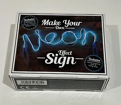 Make Your Own Neon Effect Sign 3M Neon String Light Message Kit BLUE • £6.50