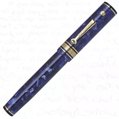 Wahl Eversharp Decoband Fountain Pen Blue Positano Gold Trim  Flex 14k Nib • £831.39