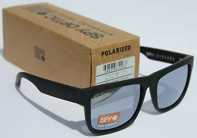 SPY OPTICS Discord POLARIZED SOSI Sunglasses Matte Black/Gray Silver Mirror NEW • $84.95