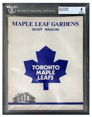 Vintage BGS Graded Toronto Maple Leaf Gardens Hockey Magazine November 1972 • $145.59