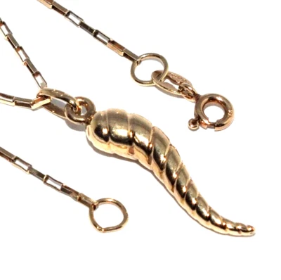 £145 • Buy Ladies 9ct Yellow Gold Hollow 'Horn Of Plenty' Pendant On A 22  Box Link Chain