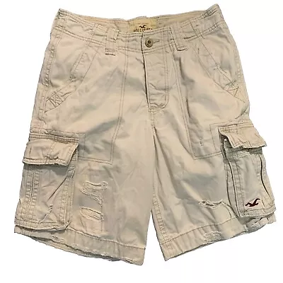 Vintage Hollister California Cargo Shorts Heavyweight Distressed Mens Size 28 • $27.95