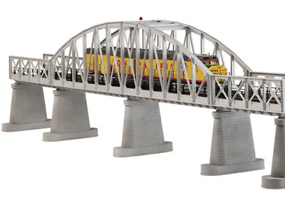 MTH 40-1119 O Gauge RealTrax O Steel Arch Bridge - Silver • $109.99