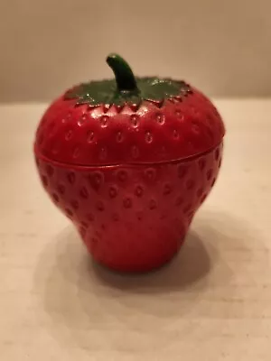 Vintage MCM Strawberry Shaped Jam Jar • $15.20