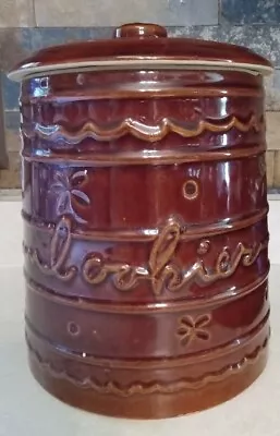 Vintage Marcrest Stoneware Daisy Dot Cookie Jar With Lid - Usa • $20