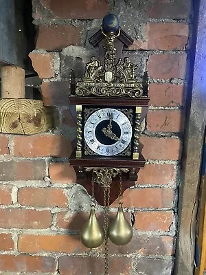 Zaanse Antique Warmink Dutch Wall Clock 8 Day Working • $75