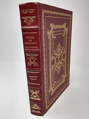 Selected Essays By Michel De Montaigne Franklin Library Leatherette Gilted 1982 • $12.59