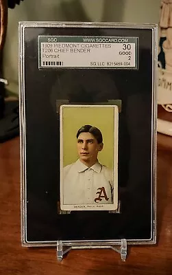 T206 Piedmont Chief Bender Portrait Sgc 2 Philadelphia Athletics Hof • $319