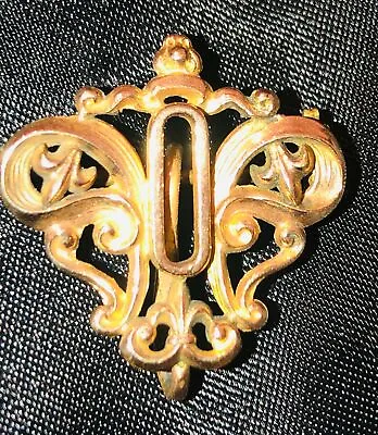 Antique Victorian Ornate Gold Filled Fleur De Lis Brooch Watch Pin • $89