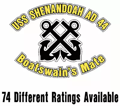 USS SHENANDOAH AD 44 Oval Decal / Sticker Military USN U S Navy S06B • $19.99