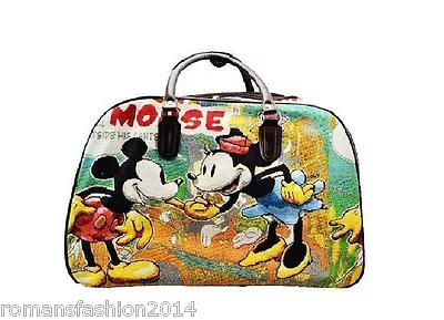 £24.99 • Buy Mickey Mouse Vintage Holdall Trolley Bag,Hand Luggage Travel Large & Medium Size