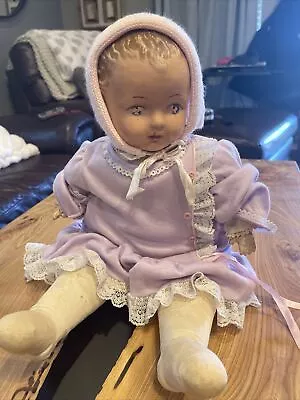 Rare Vintage 1918’s 20” Baby Doll Madame Hendren Composite And Clothe • $80