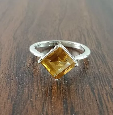 Golden Topaz Ring-Yellow Topaz Ring-Vintage Ring-Birthstone Topaz Ring • $57.60