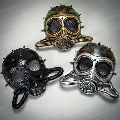 Halloween Steampunk Face Mask Masquerade Cosplay Mask Respirator Gas Mask • $22.91