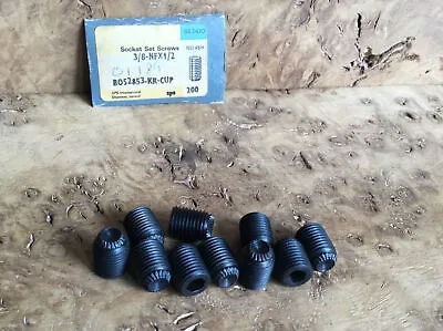 3/8” UNF X 1/2” Socket Grub / Set Screws Knurled Cup X 10 • £3.99