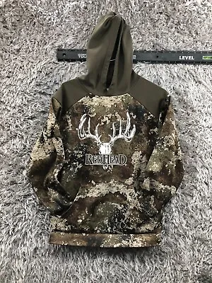 Red Head Camouflage Hoodie Mens Size S Long Sleeve Pullover Antler Graphic • $14.92