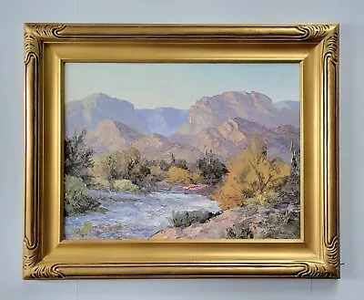 Bill Freeman Arizona Desert Canyon Wash Southwest Plein Air Oil Painting Vintage • $1995