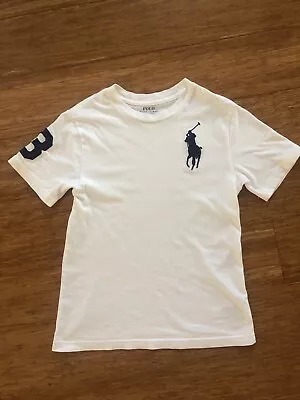 Polo Ralph Lauren Boys White T Shirt Teenager Small • $19.95